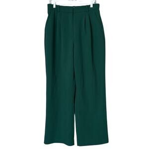 Abercrombie & Fitch Dark Green Wide Leg Trousers